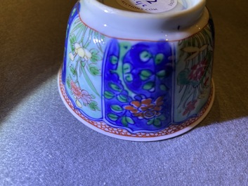 Six tasses et soucoupes en porcelaine de Chine famille verte, Kangxi